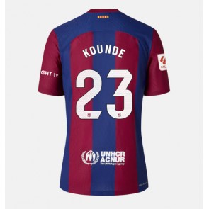 Barcelona Jules Kounde #23 Hjemmebanetrøje Dame 2023-24 Kort ærmer